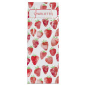 Aardbeien Waterverf op maat Wijn Cadeautas (Voorkant)