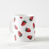 Aardbeien Waterverf: speels naadloos patroon Koffiemok (Voorkant links)