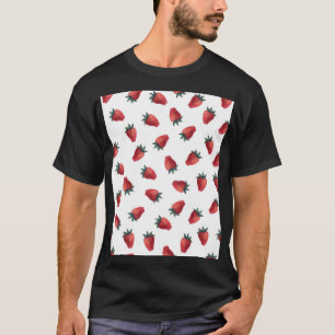 Aardbeien Waterverf: speels naadloos patroon T-shirt