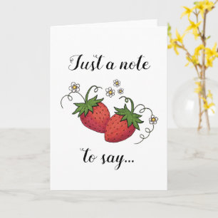 Aardbeien wenskaart kaart