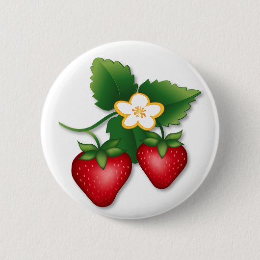 Aardbeien zijn de beste bessen ronde button 5,7 cm (Voorkant)