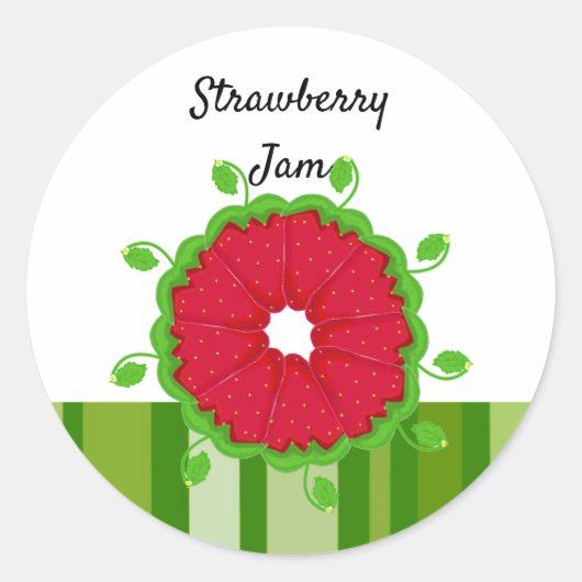 Aardbeien Zwirl Jam Stickers (Voorkant)