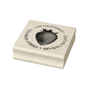 aardbeienadres rubberstempel