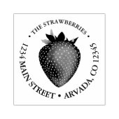Aardbeienadres Rubberstempel (Afrduk)