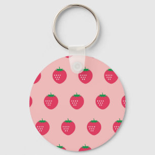 Aardbeienafdrukken Sleutelhanger