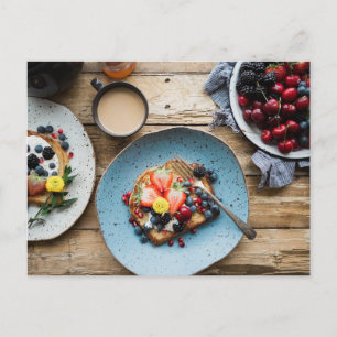 Aardbeienappelmoer, dessertsnoepjes na het overste briefkaart