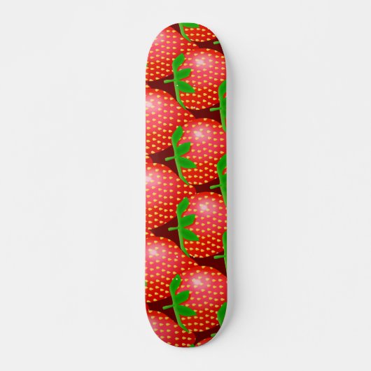 Aardbeienbehangpapier Skateboard (Voorkant)