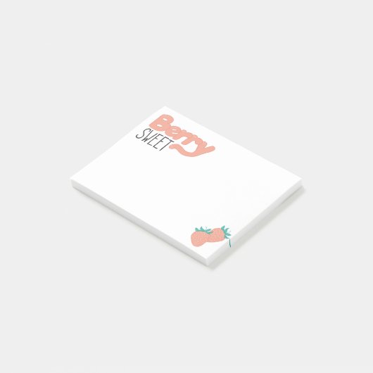 Aardbeienbelettering Post-it® Notes (Schuin)
