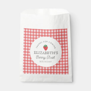 Aardbeienbes Eerste Picknick Verjaardag Bedankzakje
