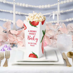 aardbeienbes-zoet Baby shower Bedankdoosjes