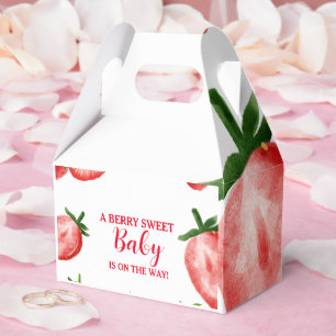 aardbeienbes-zoet Baby shower Bedankdoosjes