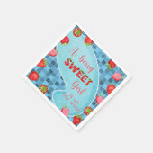 Aardbeienbessen meisje baby shower servetten. servet (Hoek)