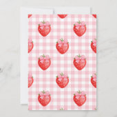 Aardbeienbessen Sweet Boho 1e verjaardag Kaart (Achterkant)