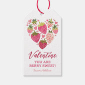Aardbeienbessen zoete Kinder Valentijnsdag Cadeaulabel (Voorkant)