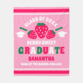 Aardbeienbessenzoet Afstuderen Fleece Deken (Voorkant)