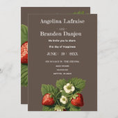 aardbeienboomgaard bruiloft kaart (Voorkant / Achterkant)