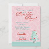 AardbeienCake Birthday Kaart (Achterkant)