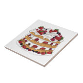 AardbeienCake Tegeltje (Zijkant)
