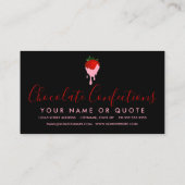 aardbeienchocolade-aardbei visitekaartje (Achterkant)