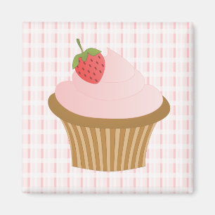 Aardbeienchocolade Cupcake Magneet