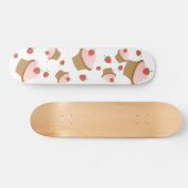 Aardbeienchocolade Cupcake Skateboard (Horizontaal)