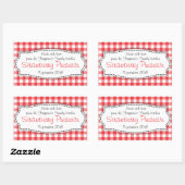 Aardbeienconserven of jam sticker met keurmerk voo (Vel)