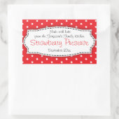 Aardbeienconserven of jam sticker met keurmerk voo (Tas)