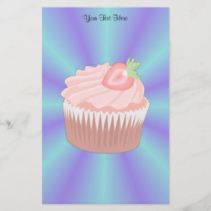 aardbeiencupcake-briefpapier briefpapier