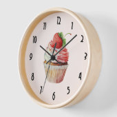 Aardbeiencupcake zoet dessert (Hoek)