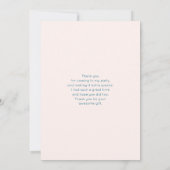 Aardbeiencupcake zoet dessert bedankkaart (Achterkant)