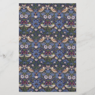 Aardbeiendief in blauw briefpapier
