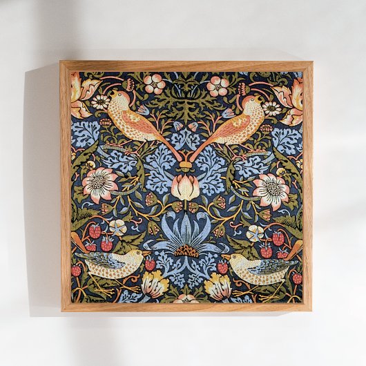 Aardbeiendief Vogeltextiel William Morris Poster