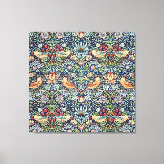 Aardbeiendief William Morris Art Canvas Afdruk (Voorkant)