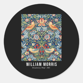 Aardbeiendief William Morris Pattern Ronde Sticker