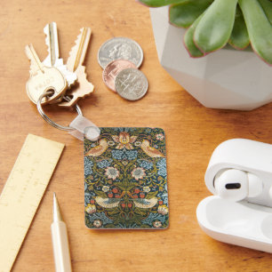 Aardbeiendieven van William Morris, kunst Sleutelhanger