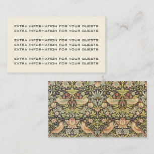 Aardbeiendieven Vintage bruiloft set Informatiekaartje