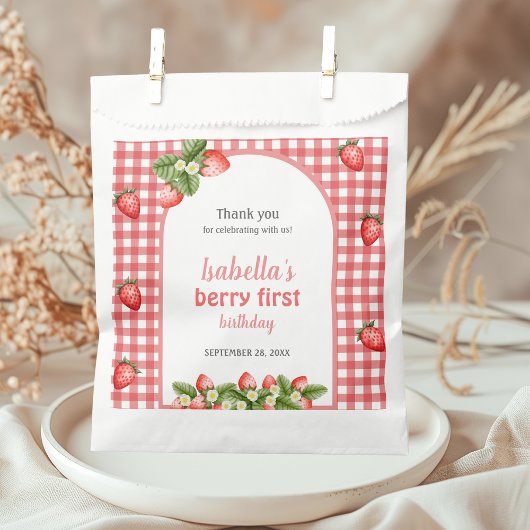 Aardbeienfeest Bedankzakje