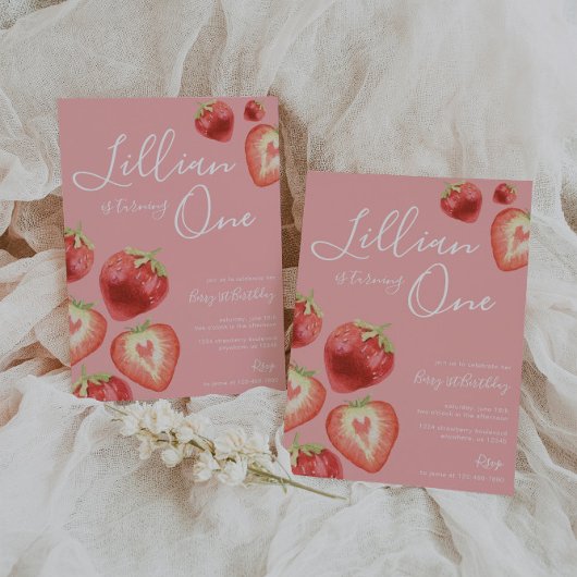 Aardbeienfeest Girl Kaart