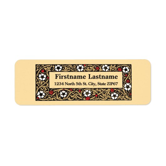 Aardbeienfruit Bloemen Etiket (Voorkant)