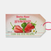 Aardbeienfruitconserven Cadeaulabel (Voorkant (Horizontaal))