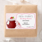 Aardbeienfruitconserven | Jar-etiket Etiket (Insitu)