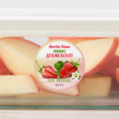 Aardbeienfruitconserven Labels (Aangebracht)