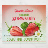 Aardbeienfruitdrank Bier Etiket (Enkel label)