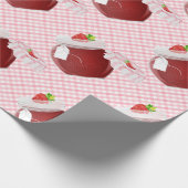 Aardbeienfruitjam Cadeaupapier (Hoek)