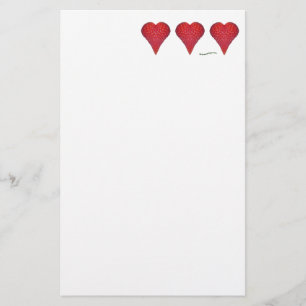 Aardbeienharten Briefpapier