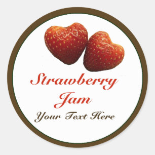 Aardbeienharten Jam Sticker