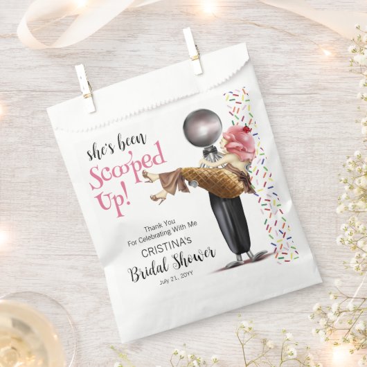 Aardbeienijs Verloofde Opgeschept Bruiloftsfeest Bedankzakje (Geknipt)