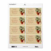 Aardbeieninbliketiket Etiket (Full Sheet)