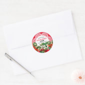  aardbeienjam-etiket ronde sticker (Envelop)