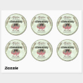 Aardbeienjam inblikpot labels1 ronde sticker (Vel)